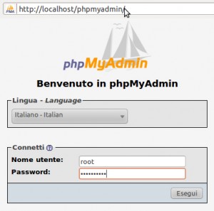 Installare PhpMyAdmin con Gestione dei pacchetti di Ubuntu